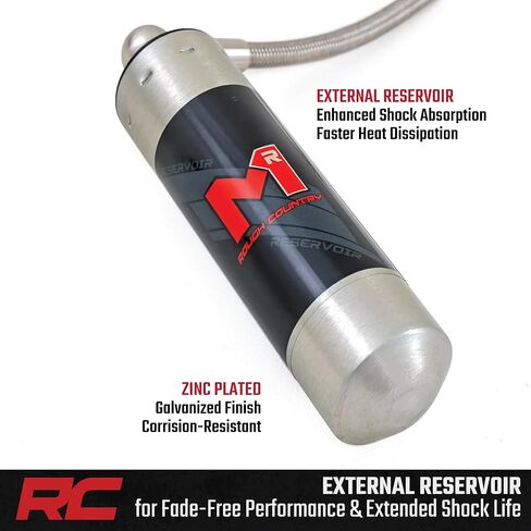 Rough Country M1R Monotube Front Shocks with External Reservoir for Jeep Wrangler JL (2021–2024) w/0-1.5" Lift & Wrangler Unlimited (2018-2025) - 2-Pack in Saudi Arabia