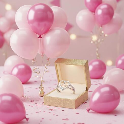 Sweet 16 Rings 925 Sterling Silver Sweet 16th Birthday Rings Infinity Heart Sixteen Birthday Jewelry Gifts for Women in Saudi Arabia