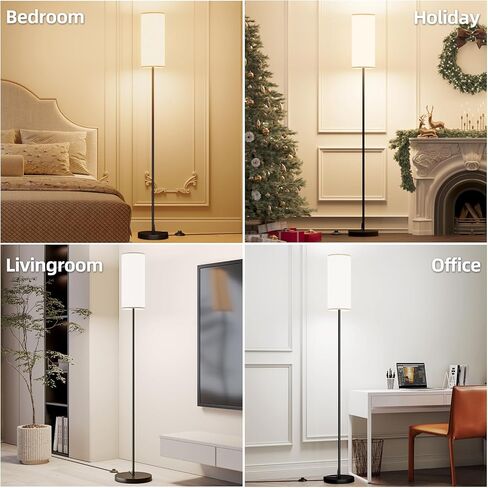 مصابيح أرضية LED من Keepsmile لغرفة المعيشة، مصباح أرضي قابل للتعتيم مع جهاز تحكم عن بعد، مصباح طويل مخصص لغرفة النوم مع لمبة LED 12 وات، ضوء عمود مع مفتاح ظل المصباح للقدم، مصابيح قائمة حديثة لتناول الطعام في المكتب in Kuwait