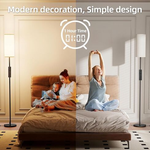 مصابيح أرضية LED من Keepsmile لغرفة المعيشة، مصباح أرضي قابل للتعتيم مع جهاز تحكم عن بعد، مصباح طويل مخصص لغرفة النوم مع لمبة LED 12 وات، ضوء عمود مع مفتاح ظل المصباح للقدم، مصابيح قائمة حديثة لتناول الطعام في المكتب in Kuwait