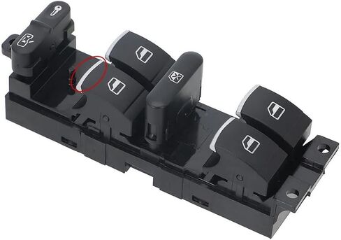 مفتاح التحكم في نافذة الطاقة باللون الأحمر 9pin متوافق مع Volkswagen Bora Jetta VW Golf MK4 Passat B5 Seat Leon Toledo 1J4959857 3BD959857 (مجموعة النافذة) in Kuwait