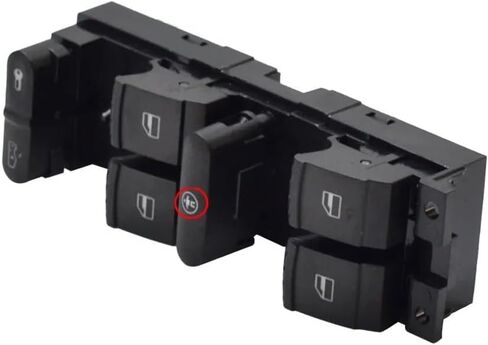 مفتاح التحكم في نافذة الطاقة باللون الأحمر 9pin متوافق مع Volkswagen Bora Jetta VW Golf MK4 Passat B5 Seat Leon Toledo 1J4959857 3BD959857 (مجموعة النافذة) in Kuwait