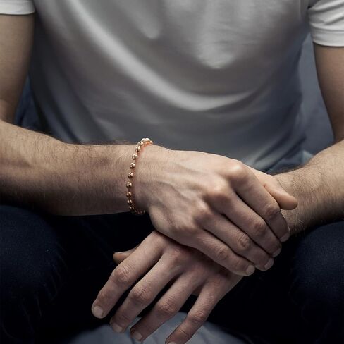 MELELIFE 14K أساور الذهب للنساء أساور للرجال بسيطة 5 مم سلسلة الخرزة سوار للنساء هدايا المجوهرات الذهبية للرجال 6.5/7/7.5/8/9in (7in) in Kuwait