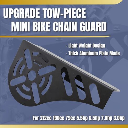 ترقية الألومنيوم دراجة صغيرة مخلب غطاء سلسلة الحرس خفيفة الوزن وسميكة لمحركات استنساخ المفترس 212cc 196cc لكولمان CT200U CT200U-EX CT100 BT200X (أسود) in Kuwait