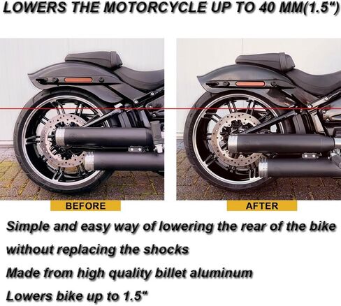 Rear Shock Suspension Lowering Kit fits for Harley Softail Standard,Low Rider, Fat Bob, Slim, Fat Boy,Low Rider S,Low Rider ST 2018-2023 in Saudi Arabia
