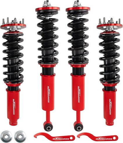 maxpeedingrods Coilovers لهوندا أكورد CM4/CM5/CM6/CM7/CM8 2003-2007، طقم تعليق كويلوفيرز قابل للتعديل للارتفاع، دعامات ممتص الصدمات للتخميد مسبقًا، طقم خفض أحمر in Kuwait
