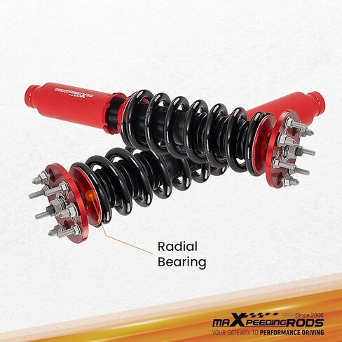 maxpeedingrods Coilovers لهوندا أكورد CM4/CM5/CM6/CM7/CM8 2003-2007، طقم تعليق كويلوفيرز قابل للتعديل للارتفاع، دعامات ممتص الصدمات للتخميد مسبقًا، طقم خفض أحمر in Kuwait
