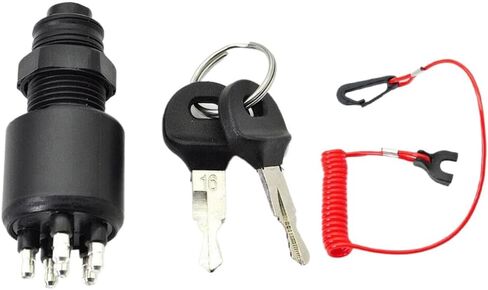 Ignition Switch Key and Lanyard Lock Assembly 175974 5005801 Compatible with OMC BRP 1996-Up Boat in Kuwait