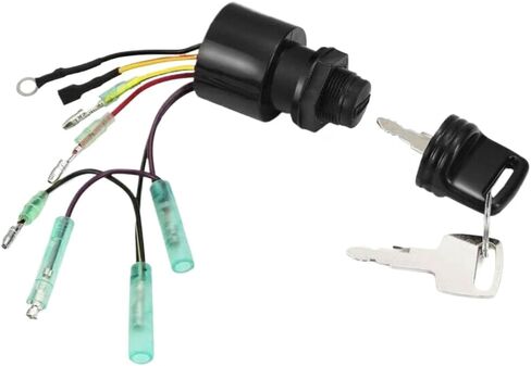 Boat Ignition Key Switch 87-17009A5 Plastic Metal 2 Pack Compatible with Outboard Control Box Motor in Kuwait
