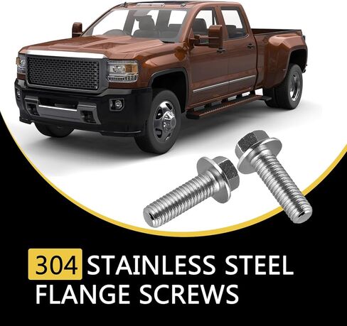 14 PCS Differential Cover Bolts, M8 1.25 x 20mm Metric Thread Differential Bolt, 304 Stainless Steel Toothed Hex Transmission Oil Pan Bolt Replacement, for Most Cars (Silver) in Saudi Arabia