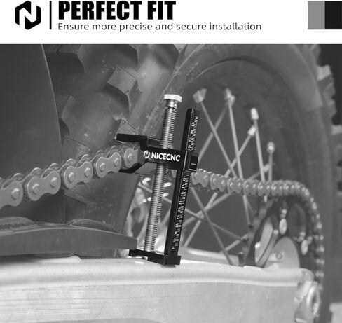 أداة ضبط ركود سلسلة NICECNC، نطاق تعديل 5-85 مم، متوافق مع KTM 125–530 EXC/EXC-F/XC/XC-F/XC-W/XC-W TPI/XCF-W 2004 Up - موازين خفيفة الوزن وصغيرة الحجم ودقيقة، انظر الملاءمة in Kuwait