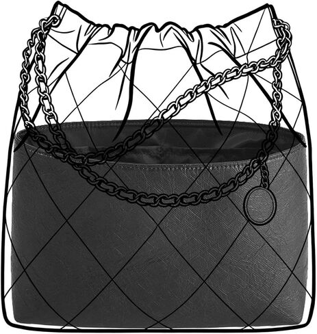 Soft Nylon Purse Organizer Insert for Chanel 25 Bag Insert, Smooth Zipper Pocket & 2 Elastic Pockets & Open Pocket, Lightweight Nylon Storage Divider Soft Touch Luxury Bag's Shaper for Women, S in Saudi Arabia