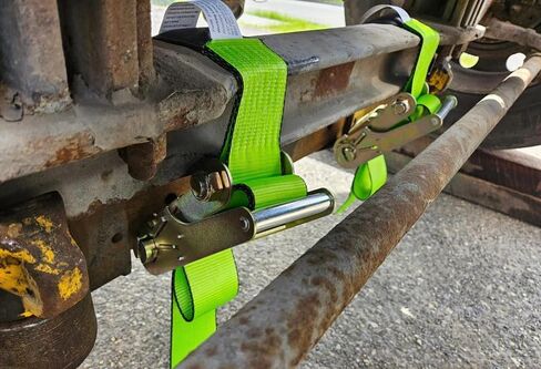3" x 7' Under Reach Tie-Down Strap with Protective Sleeve – Heavy-Duty Securement in Saudi Arabia