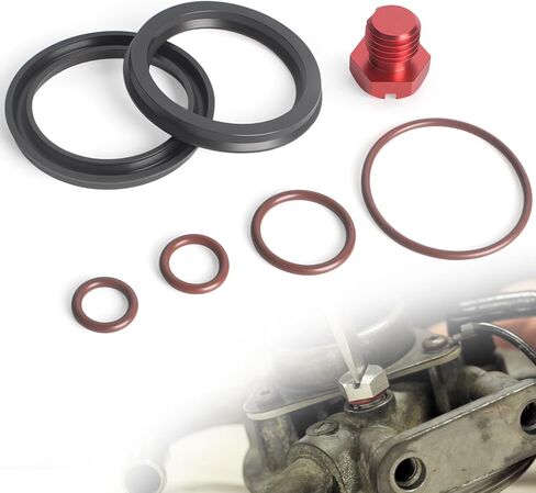 Fuel Filter Primer Rebuild Seal Kit with Aluminum Bleeder Screw and Viton O-Rings Compatible with Chevy & GMC 2001–2013 6.6L Duramax LB7 LLY LBZ LMM LML Series Fuel Filter Primer Pump in Kuwait