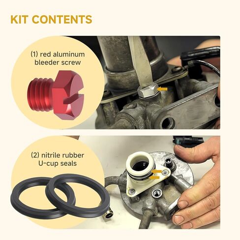 Fuel Filter Primer Rebuild Seal Kit with Aluminum Bleeder Screw and Viton O-Rings Compatible with Chevy & GMC 2001–2013 6.6L Duramax LB7 LLY LBZ LMM LML Series Fuel Filter Primer Pump in Kuwait