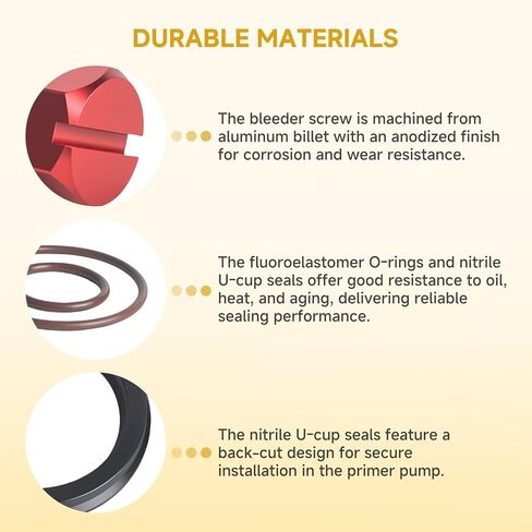 Fuel Filter Primer Rebuild Seal Kit with Aluminum Bleeder Screw and Viton O-Rings Compatible with Chevy & GMC 2001–2013 6.6L Duramax LB7 LLY LBZ LMM LML Series Fuel Filter Primer Pump in Kuwait