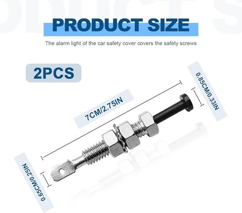 2 Pieces Universal Car Door Hood Pin Switch 12V Adjustable Car Door Pin for Bonnet Trunk Alarm Security Light Momentary ON/OFF for Car Truck SUV in Kuwait