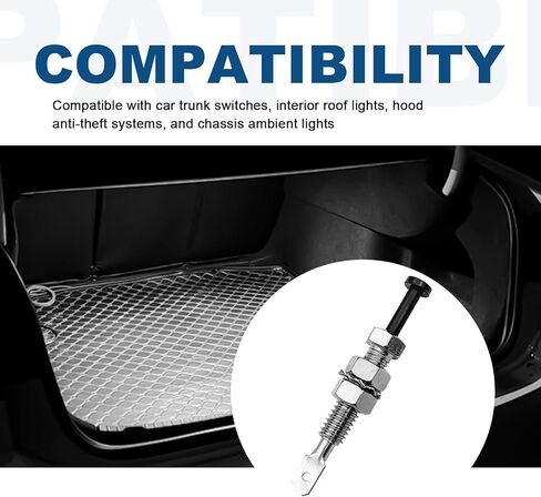 2 Pieces Universal Car Door Hood Pin Switch 12V Adjustable Car Door Pin for Bonnet Trunk Alarm Security Light Momentary ON/OFF for Car Truck SUV in Kuwait
