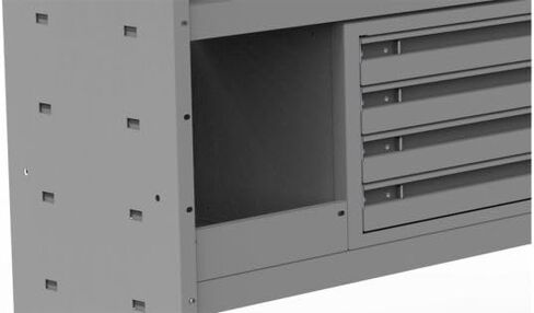 48190 Van Storage Shelf Retainer Lip | For 10 in Shelf | Mount At Floor Level | Gray in Saudi Arabia