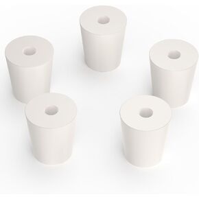 stonylab Solid Rubber Stoppers with Single Hole, 5-Pack 10# Air-Tight Control Tapered Lab Seal Rubber Stoppers in Saudi Arabia