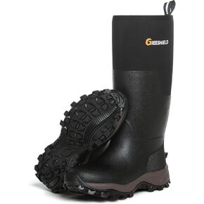 Rubber Boots for Men & Women – Ultra-Light Waterproof 6mm Neoprene Insulated Boots with Anti-Slip Sole, Warm Hunting & Rain Boots for Farming, Snow, Mud(Black, Next Camo G2) in Kuwait