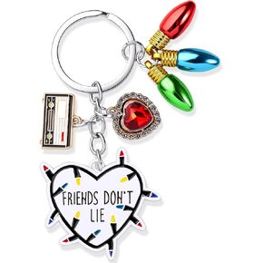 سلسلة مفاتيح هدايا الصداقة - اقتباس أفضل صديق "الأصدقاء لا يكذبون"، ديكورات لطيفة للحفلات، مستلزمات أعياد الميلاد، مجوهرات وإكسسوارات ذات طابع خاص للفتيات، هدية عيد الحب، أساور وسحر متطابقة in Kuwait