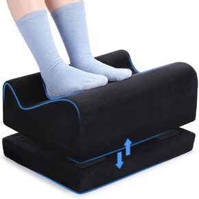 Ergonomic Foot Rest for Under Desk at Work, Multi-Angle Adjustable Height Under Desk Footrest for Office Gaming Chair, High-Density Foam Footstool Leg Elevation Pillow for Back Hip Knee Pain Relief in Kuwait