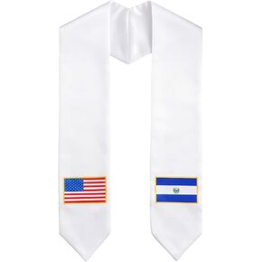 El Salvador Graduation Stole Sash 72" Mixed Flag Country Stole Sash Class of 2026 Graduation Decoration in Kuwait