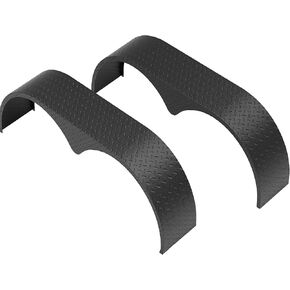 2Pcs 66" x 9.1" x 20" Tandem Round Trailer Fenders, Steel Tandem Trailer Fender Double Axle Compatible with 13-15 Inch Wheels in Kuwait