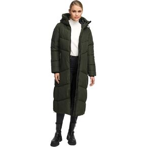 معطف شتوي مبطن طويل جدًا للسيدات من Marikoo مع غطاء للرأس - سحابات مقاومة للماء - مقاوم للرياح - Firella XVI S-6XL in Kuwait