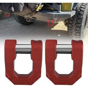 3/4’’ D Ring Shackles Red Aluminum Tow Shackles 70,000 LBS Break Strength 7/8’’ Pin Universal Use with Tow Strap Winch for Off-Road Truck ATV UTV SUV Recovery Towing 2PCS in Saudi Arabia