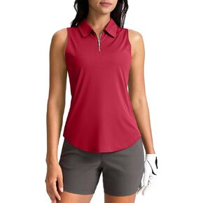 G Gradual Womens Golf Shirt Sleeveless Zip Up Polo Shirts for Women Collared Lightweight Tennis Athletic Tank Top in Saudi Arabia