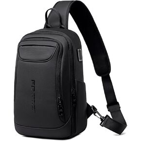 FENRUIEN Mens Crossbody Bag, Water Resistant Sling Backpack for Daily/Travel in Saudi Arabia