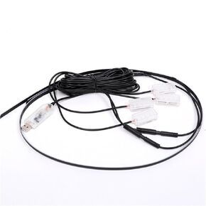 Automotive Central Control LED Foot Light Acrylic Hidden Interior Modification Car Flow Colorful Voice Controlled Atmosphere(1-to-5'110CM+Foot Lamp x4') in Kuwait