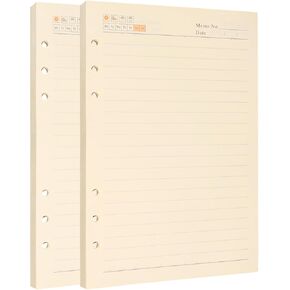A5 Binder Refill Paper 6-Hole,Cornell Note Taking System with College Ruled Lined Paper, 160 Sheets/320 Pages Thick No Bleed Through Horizontal Lined Notebook Paper (Ruled Lined Paper) in Saudi Arabia