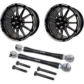 VMS Racing BlackHawk 17x10 عجلات 5x115 مع حزمة وصلات شريط Sway قابلة للتعديل لـ 2006-2023 دودج تشالنجر تشارجر كرايسلر 300، +30 ET إزاحة in Kuwait