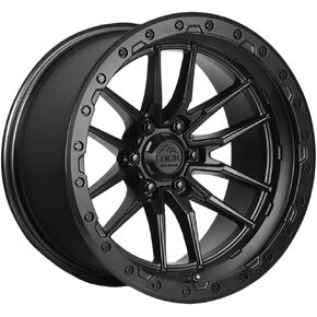 قفل الطرق الوعرة كراولر 17x9 6x139.7-12et 106.2 أسود غير لامع مع حلقة سوداء غير لامعة in Kuwait