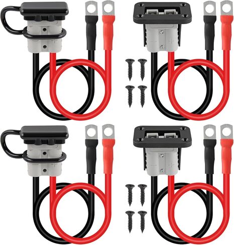 AITRIP 2 Sets 50A Battery Quick Connect/Disconnect Connector 8AWG with 1.3FT Cables Wire Harness Plug Connector Kit for Winch Trailer Towing Systems Gray in Saudi Arabia