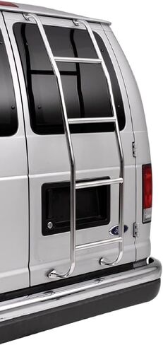 Surco A093 Stainless Steel 4-Step Van Ladder - Compatible with Select Chevrolet, Dodge, Ford, and GMC Full-Size Vans in Saudi Arabia