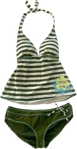 Tankini Y2k مجموعة البكيني 2000s لطيف لباس سباحة Kawaii خمر بيكيني مع مجموعة تي شيرتات قصيرة للأطفال 2 قطعة الجرونج ايمو Alt ملابس السباحة in Kuwait