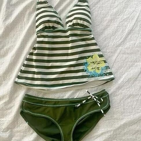 Tankini Y2k مجموعة البكيني 2000s لطيف لباس سباحة Kawaii خمر بيكيني مع مجموعة تي شيرتات قصيرة للأطفال 2 قطعة الجرونج ايمو Alt ملابس السباحة in Kuwait