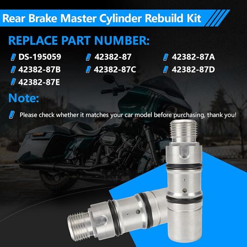 Rear Brake Master Cylinder Rebuild Kit Compatible with Harley Davidson Softail, FXR, Dyna, Electra/Tour/Street/Road Glide, Road King, Sportster,OEM Replace# 42382-87 DS-195059 in Saudi Arabia