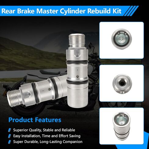 Rear Brake Master Cylinder Rebuild Kit Compatible with Harley Davidson Softail, FXR, Dyna, Electra/Tour/Street/Road Glide, Road King, Sportster,OEM Replace# 42382-87 DS-195059 in Saudi Arabia