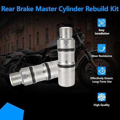 Rear Brake Master Cylinder Rebuild Kit Compatible with Harley Davidson Softail, FXR, Dyna, Electra/Tour/Street/Road Glide, Road King, Sportster,OEM Replace# 42382-87 DS-195059 in Saudi Arabia