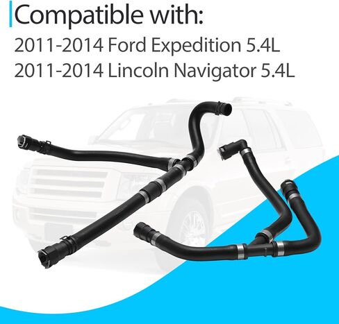 Inlet and Outlet HVAC Heater Hose Assembly Compatible with Ford Expedition 2011-2014 Lincoln Navigator 2011-2014 5.4L Replace BL1Z18472B BL1Z18472A KH557 KH558 in Saudi Arabia