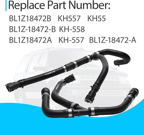 Inlet and Outlet HVAC Heater Hose Assembly Compatible with Ford Expedition 2011-2014 Lincoln Navigator 2011-2014 5.4L Replace BL1Z18472B BL1Z18472A KH557 KH558 in Saudi Arabia