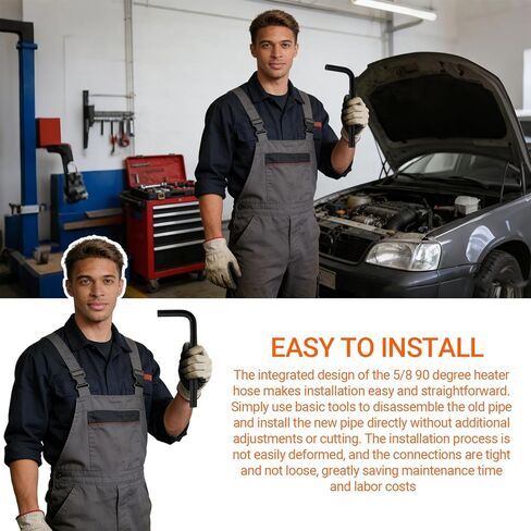 16198M 90 درجة استبدال خرطوم سخان مصبوب، 5/8 خرطوم سخان 90 درجة طول الكوع 13.77 بوصة +4.68 بوصة، OD: 0.94 بوصة، ID: 0.62 in Kuwait