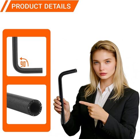 16198M 90 درجة استبدال خرطوم سخان مصبوب، 5/8 خرطوم سخان 90 درجة طول الكوع 13.77 بوصة +4.68 بوصة، OD: 0.94 بوصة، ID: 0.62 in Kuwait