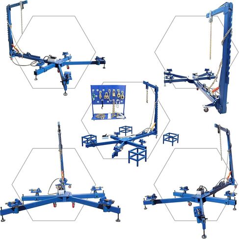 10Ton/98KN إطار جسم السيارة مستقيم معدات إصلاح جسم السيارة السيارات الإطار مصحح 7716lb/3500 كجم أقصى قدرة التحميل in Saudi Arabia