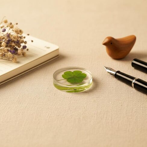 St. Patrick's Day Real Shamrock Plant, Good Luck Charm Pocket Token, Irish Gifts for Friends, Family, 1.25" (Shamrock Plant Pocket Token) in Saudi Arabia